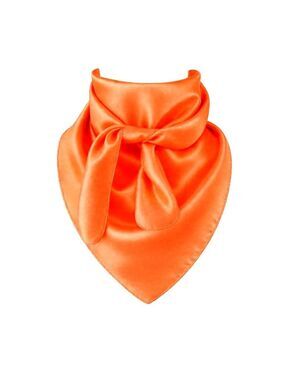 Coral Orange Satin Wild Rag 35x35 Western Scarf Cowgirl Accessory